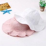 F77 Baby bucket hat with floral motif sun protection