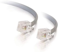 C2G/Cables to Go 09593 RJ11 6P4C Straight Modular Cable, Silver (50 Feet/15.24 Meters)