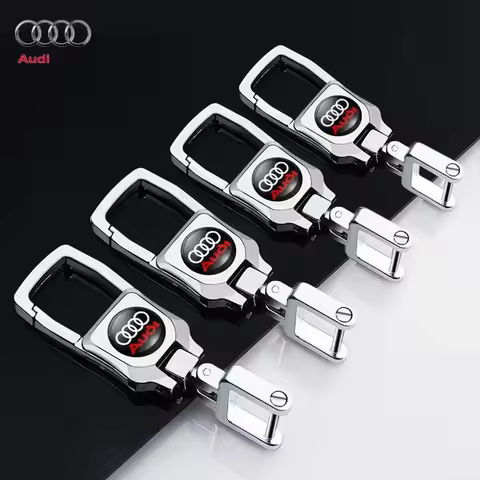 Aluminum Alloy Metal Car Logo Keychain Key Chain Rings For Audi A1 A3 A4 A5 A6 A7 A8 B5 B6 B7 C5 C6 