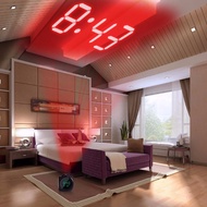 Jam alarm dilengkapi dengan thermometer dan proyektor lengkap dengan layar LCD