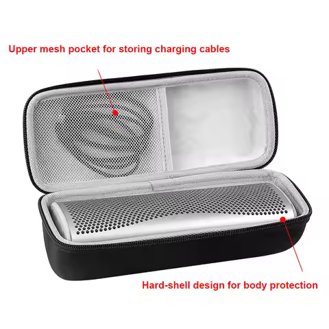 EVA Hard Shell Case for KEF MUO 2 Portable Travel Carrying Bag Oxford Fabric Soft Lining Inner Mesh 