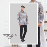 KEMEJA Men's Modern Batik Lollipop Motif Men's Long Batik Shirt Men's Long Batik Men's Modern Batik
