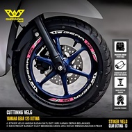 Yamaha GEAR 125 Ultima Racing Rim Cutting Stickers, Rim Accessories, Variation 13