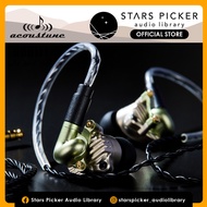 Acoustune M:02G + C:03 for HSX1001 : M:02 Green Wired Module + C:03 German Silver Upgrade Chamber