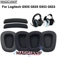 MAGICIANIP 1Pair Ear Cushion Cover, Gaming Headphone Foam Ear Pads,  Replacement Sponge Accessories 