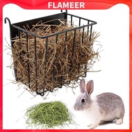 [FlameerMY] Hay Feeder for Rabbits, Feed Dispenser, Practical Hay Feeder Stand Made of Metal, Feed H
