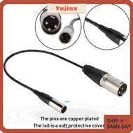 YUJINX Audio Camera Mic Cord, 30cm/11.81in Stable Mini XLR 3Pin Male to XLR Male, Anti-Interference 