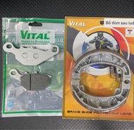 Bố thắng má phanh xe điện Vinfast Tempest /Impes/Evo 200 /Evo Lite Feliz S-2021 chính hãng Vital thá