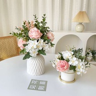 bunga hiasan meja Bunga palsu peony, hiasan bunga simulasi, meja makan ruang tamu, bunga meja, karan