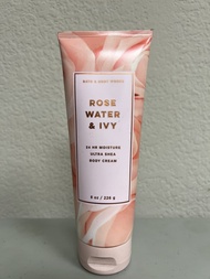 Bath and Body Works ROSE WATER & IVY Ultra Shea Body Cream 8 Ounce (2019 Limited Edition)