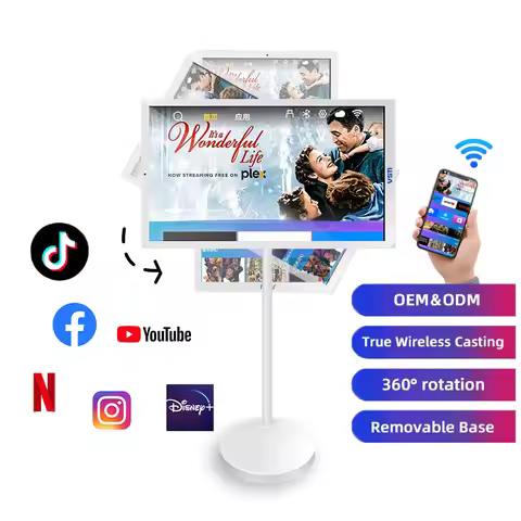 VSTI 22 Inch Portable Lcd Display Android 13 Mini TV Wireless TV for Fitness Battery-Power Touch Scr