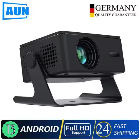 AUN A32 Pro Android Projector MINI Portable Cinema Home Theater Smart Phone APK 3D HDMI WIFI for 4K 