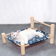 Wooden Pet Dog Solid Wood Cat Dog Kennel Four Seasons Universal Cat Bed Pet Dog Camp Bed Wooden Bed KR2N