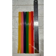 STIK LILIN ISI LEM TEMBAK 6 WARNA SOLID / GLITTER GLUE GUN LILIN STIK REFILL GLUE GUN ISI 12 BATANG