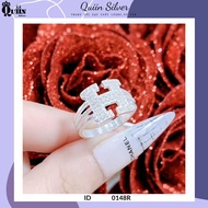 Silver ring, silver S925 Quiin - H-shaped for women 0148R