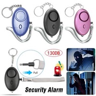 藍色 防狼警報器 女子防身 戶外LED自衛鑰匙鏈 個人警報器