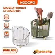 MODOFO Transparent Makeup Organizer Box  Makeup Brush Holder Cosmetic Skincare Storage