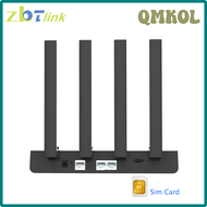 QMKOL Zbtlink 4G WiFi Router SIM Card 300M 1200Mbps Home Hotspot 2.4ghz 5ghz Wi-Fi Roteador 2*LAN NL