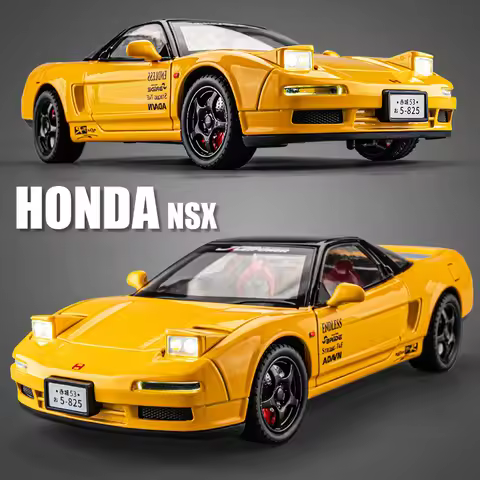 1:24 HONDA Acura NSX MK1 NA1 Alloy Sports Car Model Diecast Metal Vehicles Model Simulation Sound an
