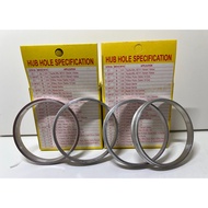 Center Cone, wheel hub adapter centric center cone rings CH01 - CH43