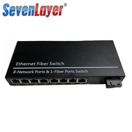 Fast Ethernet switch 8 RJ45 1 SC fiber Port 10/100M/1000M Converter Fiber Optical Media Converter Single Mode