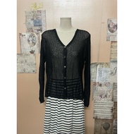 Beautiful thin black Japanese women's cardigan ca1