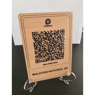 Ewallet QR Wood Craft/ Duitnow Wood Signange / Duitnow QR code Kayu