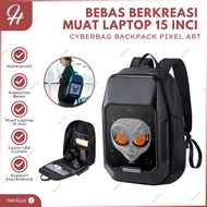 DIVOOM CYBERBAG PIXEL ART WATERPROOF | CYBER BAG DIVOOM TAS RANSEL LED SMART BAG PIXEL ART WATERPROO