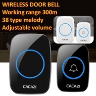 Black/ White color Wireless Door bell/ Adjustable volume/ 38 melody