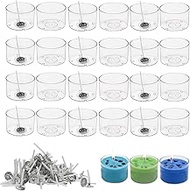 Tea Light Holder for Candle Watering, 60 Pieces Empty Candles Glasses Made of Plastic Candles, DIY C