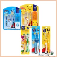 [Perio] Kids Toothbrush (2ea) Pinkfong, Poketmon, Pikachu, Pokemon Toothbrush(3ea) Toothpaste Set