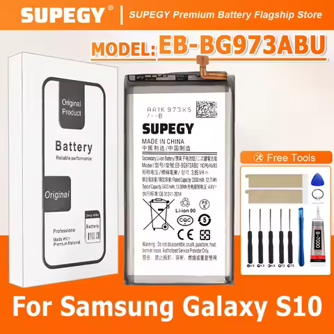 SUPEGY 2026 YEARS 100% New EB-BG973ABU Battery For Samsung S10 Battery+Tools