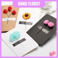 (5PCS) HANDMADE WISHING CARD Kad Ucapan Wish Card Kad Love Card Kad Florist Flower Suprise Delivery 