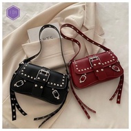 Punk Riveted Shoulder Bag - Elegant Versatile Axilla Design for 2025