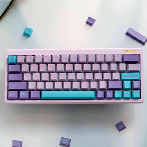 GMK Vaporwave Keycaps 129 Keys PBT Material Keycaps Cherry Profile DYE-SUB Personalized GMK Keycaps 