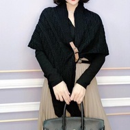 New Model Brown Leather Button Shawl