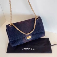 Chanel • 2.55 菱格渲染幻彩絲絨 金釦 大號 全網唯一