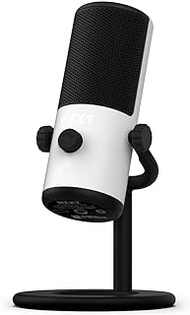 NZXT Capsule Mini - AP-WMMIC-W1 - USB Microphone – High Resolution – Cardioid Polar Pattern – Ideal for Streaming, Content Creation &amp; Podcasting – Built-in Pop Filter – Adjustable Stand – White