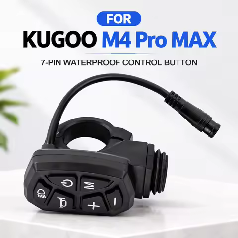 Direct Sales Multi-Function 7-Pin Waterproof Horn & Headlight All-in-One Control Button for KUGOO M4