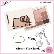 wakemake Gyaru Hello Kitty Soft Blurring Palette #30 Classic Nude+Keychain(Free)
