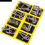 MXFASHION Montessori Puzzle Toy, Puzzle Wire 3D Design Wire IQ Games, Brain Games Metal Puzzle Set o