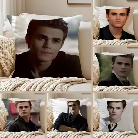S-Stefan Salvatore Vampire Diaries Lead Cushion Cover Pillowcase Anti-dustmite Invisible Zipper Shor