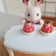 滿滿草莓布丁冰 刨冰 耳環 單支 1/12 森林家族 娃用
