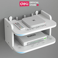 Kệ Wifi Treo Tường , Giá Đỡ Wifi Đầu Kỹ Thuật Số Modem Máy Chiếu Chất Liệu Cao Cấp Màu Trắng 2 Tầng 