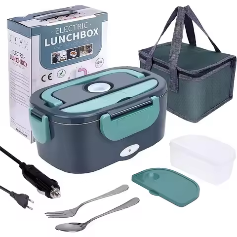 1.5 L 60W Electric Lunch Box Food Warmer Portable Food Heater for Car Or Home - Leak Proof, Lunch He