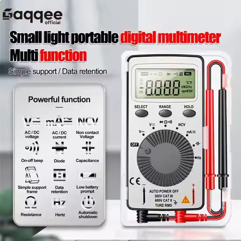 Digital Display Portable Card Digital Multimeter 0MV~600V Ultra-Thin Mini Voltage And Current Meter 