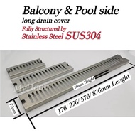 Long Floor Drain Cover/Balcony Drain Cover/Swimming Pool Drain cover/Shower Drain Cover