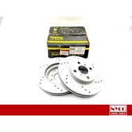 DISC ROTOR FRONT SETS TOYOTA VIOS NCP42 PERFORMANCE PLUS+ DRILLED & SLOTTED (2PCS) NY-08-DF4163-P+