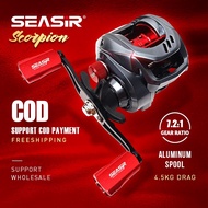 Seasir Scorpion Fishing Reel Water Drop Reel Baitcasting Reel 7.2: 1 Gear Ratio 18+1BB Drag 4.5 KG A
