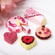 New Product Doll House Blueberry Cake Resin Dessert Candy Toy Accessories Strawberry DIY Cream Phone
